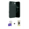 MARSİLYAN™- iPhone 17 Air Kılıf Eksen Form Prime - Siyah Joko Magic 5D Hayalet Cam + Bilvis Titan Kamera Lens - LT