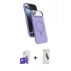 MARSİLYAN™- iPhone 17 Air Kılıf İz Işık Koleksiyonu - Şeffaf Pasifik Cam Ekran Koruyucu + Bilvis Titan Kamera Lens - LT