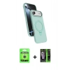 MARSİLYAN™- iPhone 17 Air Kılıf İz Işık Koleksiyonu - Siyah 360 Mat Full Body Arka Koruyucu + Raze Metal Kamera Lens - GS