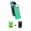 MARSİLYAN™- iPhone 17 Air Kılıf İz Işık Koleksiyonu - Siyah 3D Antistatik Hayalet Cam Ekran Koruyucu + Raze Metal Kamera Lens - MI