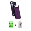 MARSİLYAN™- iPhone 17 Air Kılıf İz Işık Koleksiyonu - Siyah Bilvis 3D Cam Ekran Koruyucu + Raze Metal Kamera Lens - GS