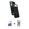 MARSİLYAN™- iPhone 17 Air Kılıf İz Işık Koleksiyonu - Siyah Bilvis 3D Cam Ekran Koruyucu + Bilvis Titan Kamera Lens - LT