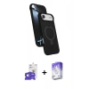 MARSİLYAN™- iPhone 17 Air Kılıf İz Işık Koleksiyonu - Siyah Bilvis 5in1 3D Magic Cam Ekran Koruyucu + Bilvis Titan Kamera Lens - GD