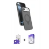 MARSİLYAN™- iPhone 17 Air Kılıf İz Işık Koleksiyonu - Siyah Bilvis 5in1 3D Magic Cam Ekran Koruyucu + Bilvis Titan Kamera Lens - GD