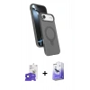 MARSİLYAN™- iPhone 17 Air Kılıf İz Işık Koleksiyonu - Siyah Bilvis 5in1 5D Magic Hayalet Cam Ekran Koruyucu + Bilvis Titan Kamera Lens - SH