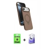 MARSİLYAN™- iPhone 17 Air Kılıf İz Işık Koleksiyonu - Siyah Bilvis 5in1 5D Magic Hayalet Cam Ekran Koruyucu + Raze Metal Kamera Lens - MI