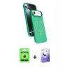 MARSİLYAN™- iPhone 17 Air Kılıf İz Işık Koleksiyonu - Siyah Bilvis 5in1 5D Magic Hayalet Cam Ekran Koruyucu + Raze Metal Kamera Lens - MI