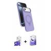 MARSİLYAN™- iPhone 17 Air Kılıf İz Işık Koleksiyonu - Siyah Bilvis 5in1 5D Magic Hayalet Cam Ekran Koruyucu + Bilvis Titan Kamera Lens - SH