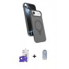 MARSİLYAN™- iPhone 17 Air Kılıf İz Işık Koleksiyonu - Siyah Joko Magic 5D Cam + Bilvis Titan Kamera Lens - LT