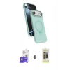 MARSİLYAN™- iPhone 17 Air Kılıf İz Işık Koleksiyonu - Siyah Joko Magic 5D Hayalet Cam + Bilvis Titan Kamera Lens - GD
