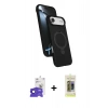 MARSİLYAN™- iPhone 17 Air Kılıf İz Işık Koleksiyonu - Siyah Joko Magic 5D Hayalet Cam + Bilvis Titan Kamera Lens - LT