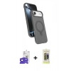 MARSİLYAN™- iPhone 17 Air Kılıf İz Işık Koleksiyonu - Siyah Joko Magic 5D Hayalet Cam + Bilvis Titan Kamera Lens - LT