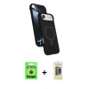 MARSİLYAN™- iPhone 17 Air Kılıf İz Işık Koleksiyonu - Siyah Joko Magic 5D Hayalet Cam + Raze Metal Kamera Lens - SH