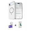 MARSİLYAN™- iPhone 17 Air Kılıf Kıvılcım Form Prime - Şeffaf Pasifik Cam Ekran Koruyucu + Bilvis Titan Kamera Lens - GS