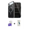 MARSİLYAN™- iPhone 17 Air Kılıf Kıvılcım Form Prime - Şeffaf Pasifik Cam Ekran Koruyucu + Bilvis Titan Kamera Lens - GD