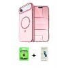MARSİLYAN™- iPhone 17 Air Kılıf Kıvılcım Form Prime - Şeffaf Pasifik Cam Ekran Koruyucu + Raze Metal Kamera Lens - GD