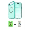 MARSİLYAN™- iPhone 17 Air Kılıf Kıvılcım Form Prime - Şeffaf Pasifik Cam Ekran Koruyucu + Raze Metal Kamera Lens - GD