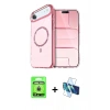 MARSİLYAN™- iPhone 17 Air Kılıf Kıvılcım Form Prime - Siyah 3D Antistatik Cam Ekran Koruyucu + Raze Metal Kamera Lens - GD