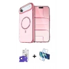 MARSİLYAN™- iPhone 17 Air Kılıf Kıvılcım Form Prime - Siyah 3D Antistatik Cam Ekran Koruyucu + Bilvis Titan Kamera Lens - SH