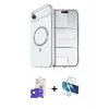 MARSİLYAN™- iPhone 17 Air Kılıf Kıvılcım Form Prime - Siyah 3D Antistatik Cam Ekran Koruyucu + Bilvis Titan Kamera Lens - SH