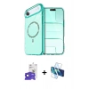 MARSİLYAN™- iPhone 17 Air Kılıf Kıvılcım Form Prime - Siyah 3D Antistatik Seramik Nano Ekran Koruyucu + Bilvis Titan Kamera Lens - LT