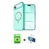 MARSİLYAN™- iPhone 17 Air Kılıf Kıvılcım Form Prime - Siyah 3D Antistatik Seramik Nano Ekran Koruyucu + Raze Metal Kamera Lens - GD