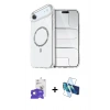 MARSİLYAN™- iPhone 17 Air Kılıf Kıvılcım Form Prime - Siyah 3D Antistatik Seramik Nano Ekran Koruyucu + Bilvis Titan Kamera Lens - GD