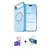 MARSİLYAN™- iPhone 17 Air Kılıf Kıvılcım Form Prime - Siyah 3D Antistatik Seramik Nano Ekran Koruyucu + Bilvis Titan Kamera Lens - LT
