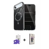 MARSİLYAN™- iPhone 17 Air Kılıf Kıvılcım Form Prime - Siyah Bilvis 3D Cam Ekran Koruyucu + Bilvis Titan Kamera Lens - GD