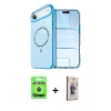 MARSİLYAN™- iPhone 17 Air Kılıf Kıvılcım Form Prime - Siyah Bilvis 3D Cam Ekran Koruyucu + Raze Metal Kamera Lens - MI