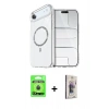 MARSİLYAN™- iPhone 17 Air Kılıf Kıvılcım Form Prime - Siyah Bilvis 3D Cam Ekran Koruyucu + Raze Metal Kamera Lens - MI