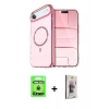 MARSİLYAN™- iPhone 17 Air Kılıf Kıvılcım Form Prime - Siyah Bilvis 3D Cam Ekran Koruyucu + Raze Metal Kamera Lens - GD