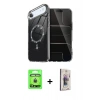 MARSİLYAN™- iPhone 17 Air Kılıf Kıvılcım Form Prime - Siyah Bilvis 3D Cam Ekran Koruyucu + Raze Metal Kamera Lens - GD