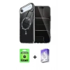 MARSİLYAN™- iPhone 17 Air Kılıf Kıvılcım Form Prime - Siyah Bilvis 5in1 3D Magic Cam Ekran Koruyucu + Raze Metal Kamera Lens - SH
