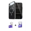 MARSİLYAN™- iPhone 17 Air Kılıf Kıvılcım Form Prime - Siyah Bilvis 5in1 5D Magic Hayalet Cam Ekran Koruyucu + Lacivert Bilvis Titan Kamera Lens