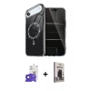 MARSİLYAN™- iPhone 17 Air Kılıf Kıvılcım Form Prime - Siyah Bilvis Hayalet Cam Ekran Koruyucu + Bilvis Titan Kamera Lens - SH