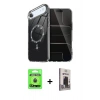 MARSİLYAN™- iPhone 17 Air Kılıf Kıvılcım Form Prime - Siyah Bilvis Hayalet Cam Ekran Koruyucu + Raze Metal Kamera Lens - MI