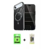 MARSİLYAN™- iPhone 17 Air Kılıf Kıvılcım Form Prime - Siyah Joko Magic 5D Hayalet Cam + Raze Metal Kamera Lens - GS