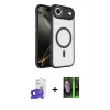 MARSİLYAN™- iPhone 17 Air Kılıf Kıvılcım Prime - Şeffaf 360 Full Body Arka Koruyucu + Bilvis Titan Kamera Lens - LT