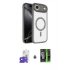 MARSİLYAN™- iPhone 17 Air Kılıf Kıvılcım Prime - Şeffaf 360 Full Body Arka Koruyucu + Bilvis Titan Kamera Lens - LT
