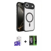 MARSİLYAN™- iPhone 17 Air Kılıf Kıvılcım Prime - Şeffaf 360 Full Body Arka Koruyucu + Bilvis Titan Kamera Lens - GD