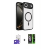 MARSİLYAN™- iPhone 17 Air Kılıf Kıvılcım Prime - Şeffaf 360 Full Body Arka Koruyucu + Bilvis Titan Kamera Lens - GS