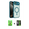 MARSİLYAN™- iPhone 17 Air Kılıf Kıvılcım Prime - Şeffaf 360 Full Body Arka Koruyucu + Raze Metal Kamera Lens - SH