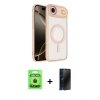 MARSİLYAN™- iPhone 17 Air Kılıf Kıvılcım Prime - Siyah 3D Antistatik Hayalet Cam Ekran Koruyucu + Raze Metal Kamera Lens - SH