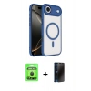 MARSİLYAN™- iPhone 17 Air Kılıf Kıvılcım Prime - Siyah 3D Antistatik Hayalet Cam Ekran Koruyucu + Raze Metal Kamera Lens - SH