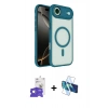 MARSİLYAN™- iPhone 17 Air Kılıf Kıvılcım Prime - Siyah 3D Antistatik Seramik Nano Ekran Koruyucu + Bilvis Titan Kamera Lens - GS