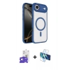 MARSİLYAN™- iPhone 17 Air Kılıf Kıvılcım Prime - Siyah 3D Antistatik Seramik Nano Ekran Koruyucu + Bilvis Titan Kamera Lens - GS