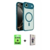 MARSİLYAN™- iPhone 17 Air Kılıf Kıvılcım Prime - Siyah Bilvis 3D Cam Ekran Koruyucu + Raze Metal Kamera Lens - GD