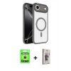 MARSİLYAN™- iPhone 17 Air Kılıf Kıvılcım Prime - Siyah Bilvis 3D Cam Ekran Koruyucu + Raze Metal Kamera Lens - GD