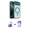 MARSİLYAN™- iPhone 17 Air Kılıf Kıvılcım Prime - Siyah Bilvis 5in1 3D Magic Cam Ekran Koruyucu + Bilvis Titan Kamera Lens - GS